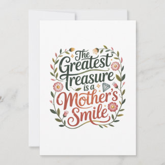 The Greatest Treasure Is A Mother's Smile Einladung