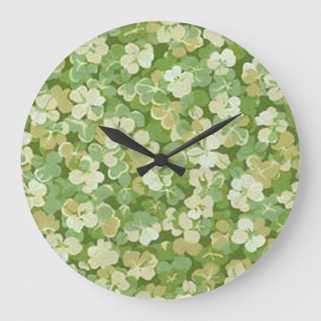 The Green Garden Round Clock Große Wanduhr (Vorderseite)
