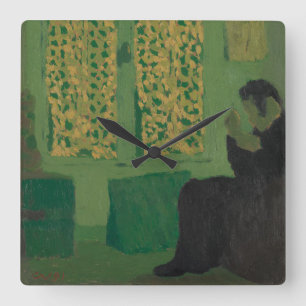 The Green Interior Quadratische Wanduhr