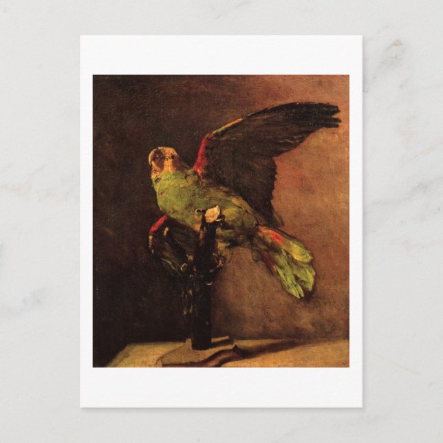 The Green Parrot (F14), Van Gogh Fine Art Postkarte (Vorderseite)