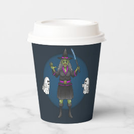 The Green Witch and the Ghosts Pappbecher