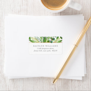 The Greenery & Gold Wedding Collection Adressaufkleber