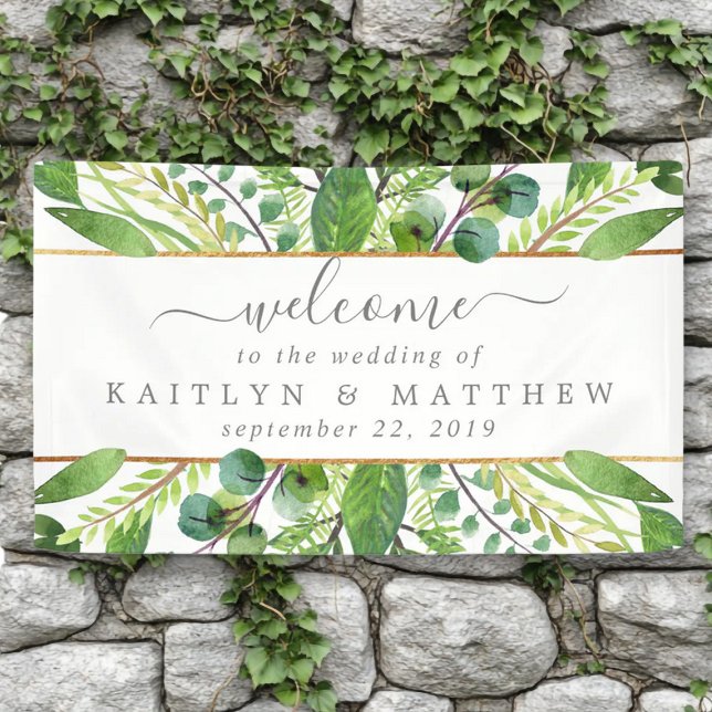 The Greenery & Gold Wedding Collection Banner (Von Creator hochgeladen)