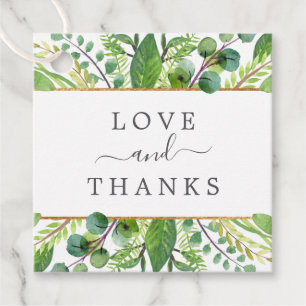 The Greenery & Gold Wedding Collection Geschenkanhänger