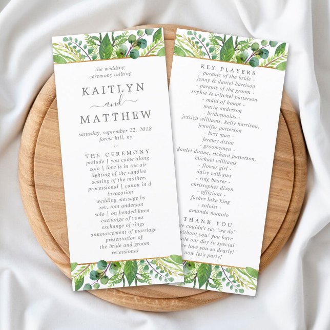 The Greenery & Gold Wedding Collection - Programm (Von Creator hochgeladen)