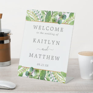 The Greenery & Gold Wedding Collection Sockelschild