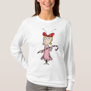 The Grinch   Cindy-Lou Who - Holding Candy Cane T-Shirt