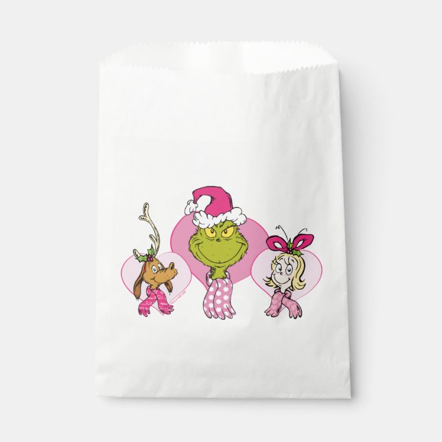 The Grinch Crew in Pink Valentine's Portrait Geschenktütchen (Vorderseite)