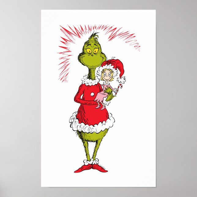 The Grinch Holds Cindy Lou Who Poster (Vorne)