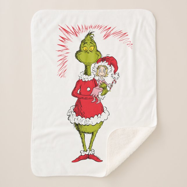 The Grinch Holds Cindy Lou Who Sherpadecke (Vorderseite)