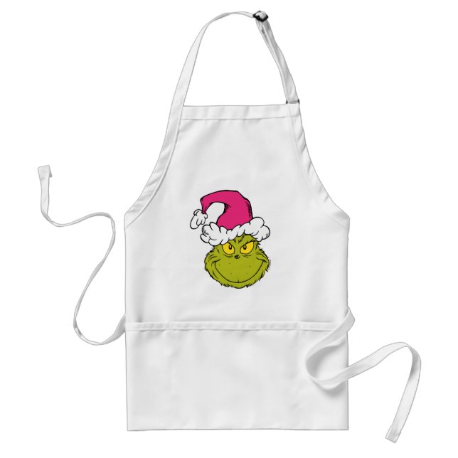 The Grinch in Pink Santa Hat Schürze (Vorne)