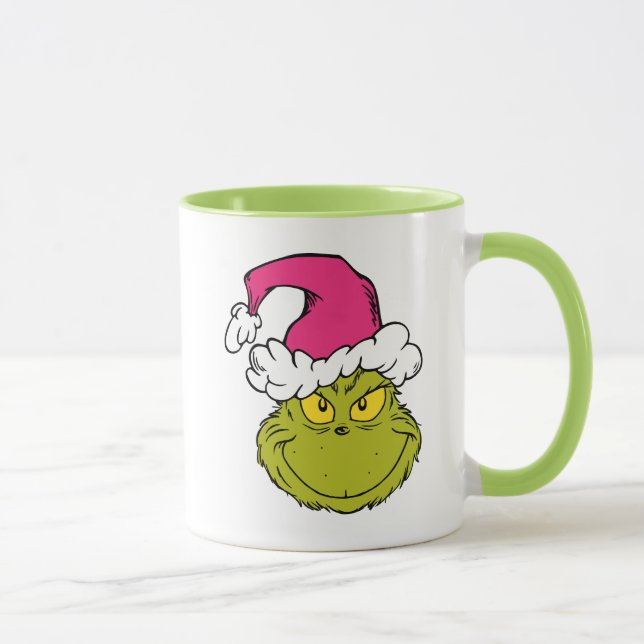 The Grinch in Pink Santa Hat Tasse (Rechts)