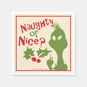 The Grinch   Naughty or Nice Serviette