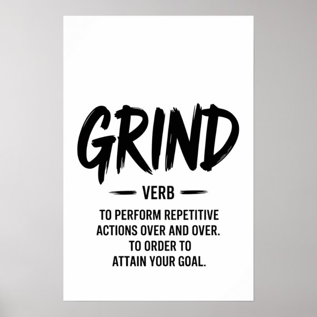 The Grind Definition Poster (Vorne)