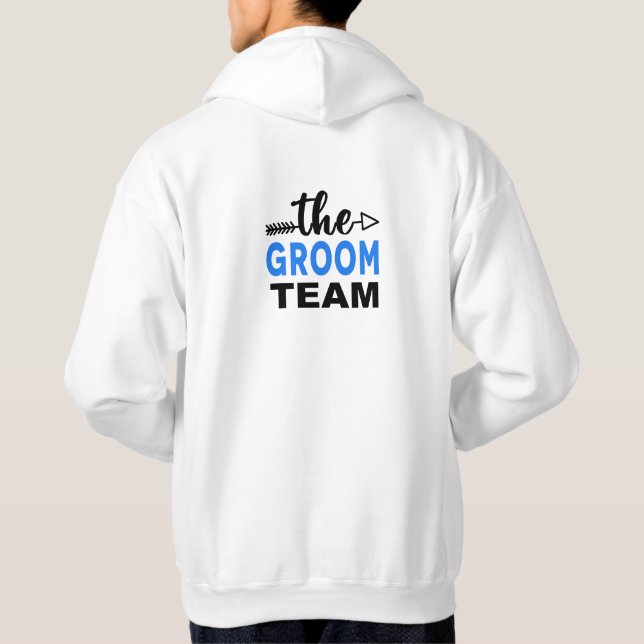 The Groom Crew Blue Hoodie (Rückseite)