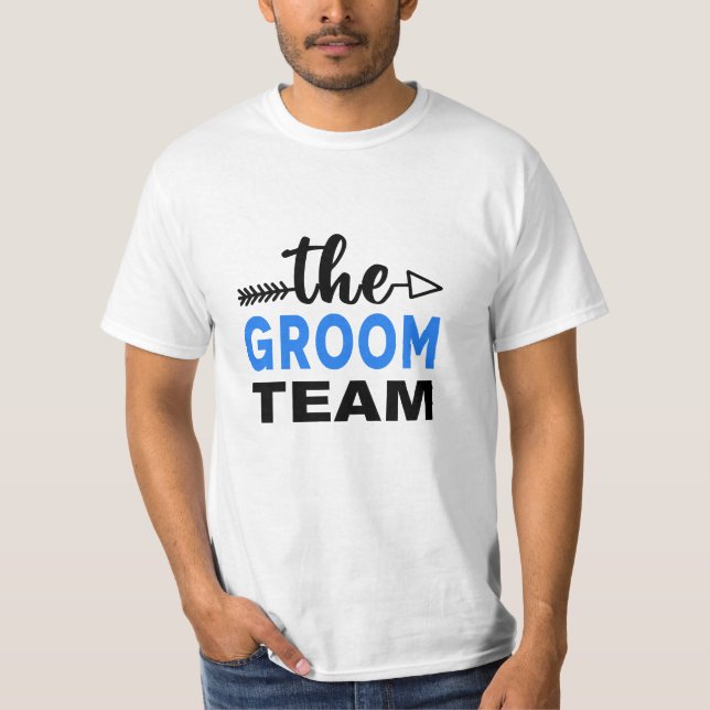 The Groom Crew Blue T-Shirt (Vorderseite)