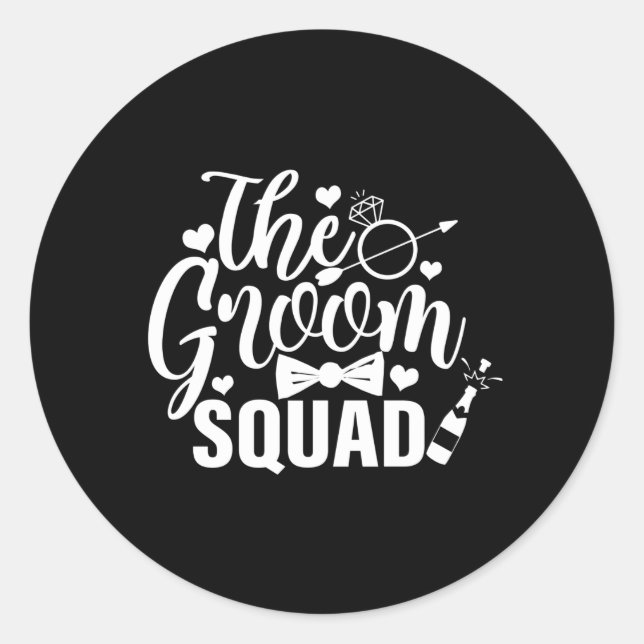 The Groom Squad 2 Runder Aufkleber (Vorderseite)
