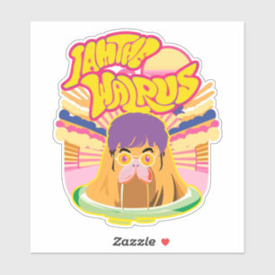 The Groovy Walrus - Retro Rock Vibes Aufkleber