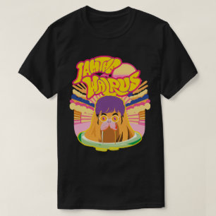 The Groovy Walrus - Retro Rock Vibes T-Shirt