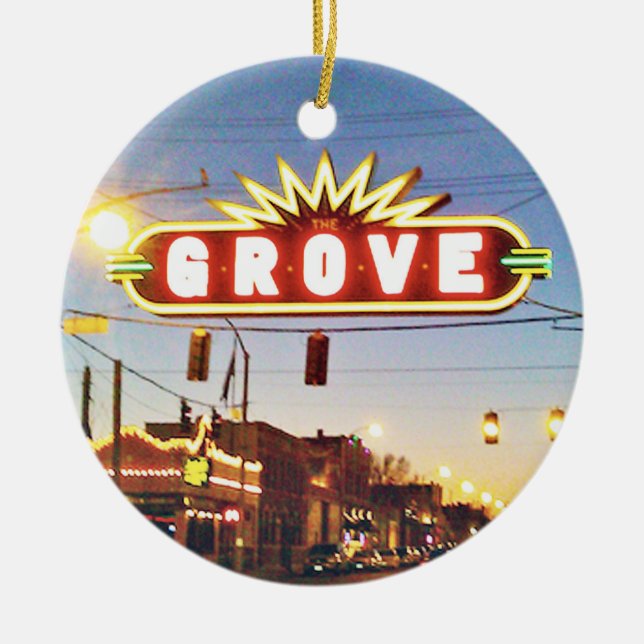 The Grove, St. Louis, Weihnachtsschmuck, Keramik Ornament (Vorne)