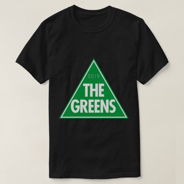 The Grüntöne The Green Party of Australia 2019 Log T-Shirt (Design vorne)
