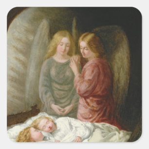 The Guardian-Engel Quadratischer Aufkleber