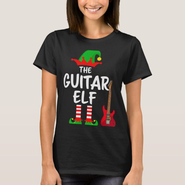 The Guitar Elf Matching Family Christmas  T-Shirt (Vorderseite)