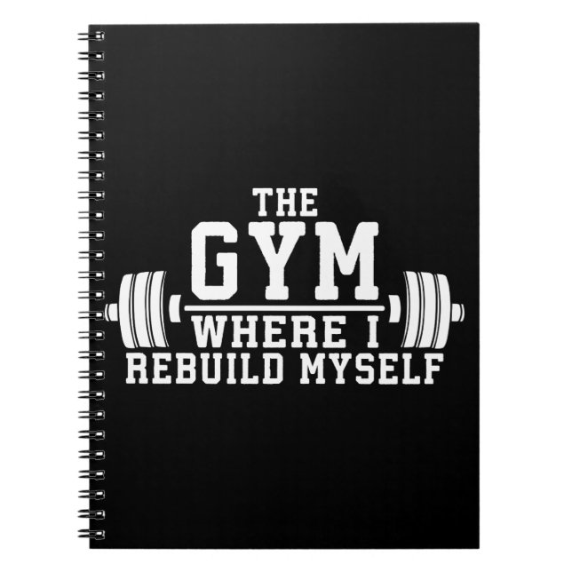 The Gym - Rebuild my self - Workout Inspiration Notizblock (Vorderseite)
