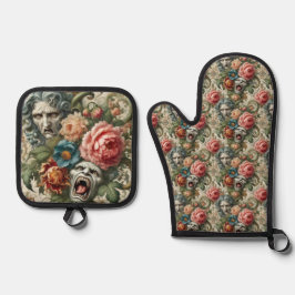 The Hag & the Howl - Gothic Viktorianisch Ofenhandschuh & Topflappen-Set