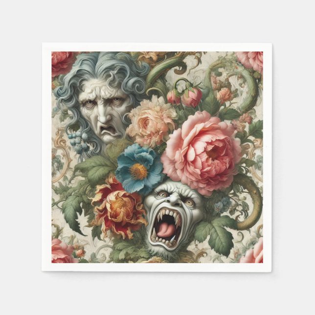 The Hag & the Howl - Gothic Viktorianisch Serviette (Vorderseite)