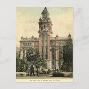 The Hall of Justice, San Francisco CA 1908 Vintag Postkarte