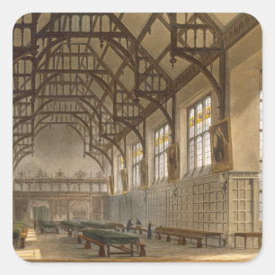 The Hall of Trinity Uni, Cambridge, from 'The Quadratischer Aufkleber