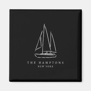 The Hamptons New York Yacht Club Segel Souvenir  Magnet