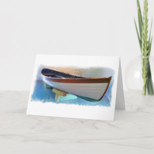 The Hand Crafted Boat Painting Gallery Note Card Karte