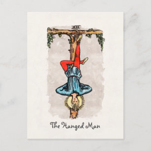 The Hanged Man Major Arcana Tarot Card Postkarte