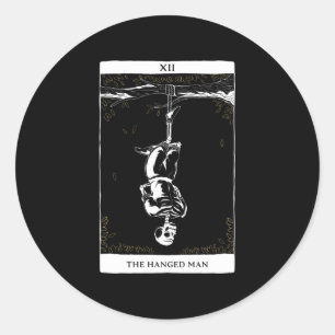 The Hanged Man - Tarot Card Gift Runder Aufkleber