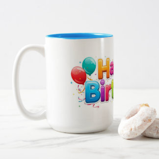 The Happy Birthday Mug Zweifarbige Tasse