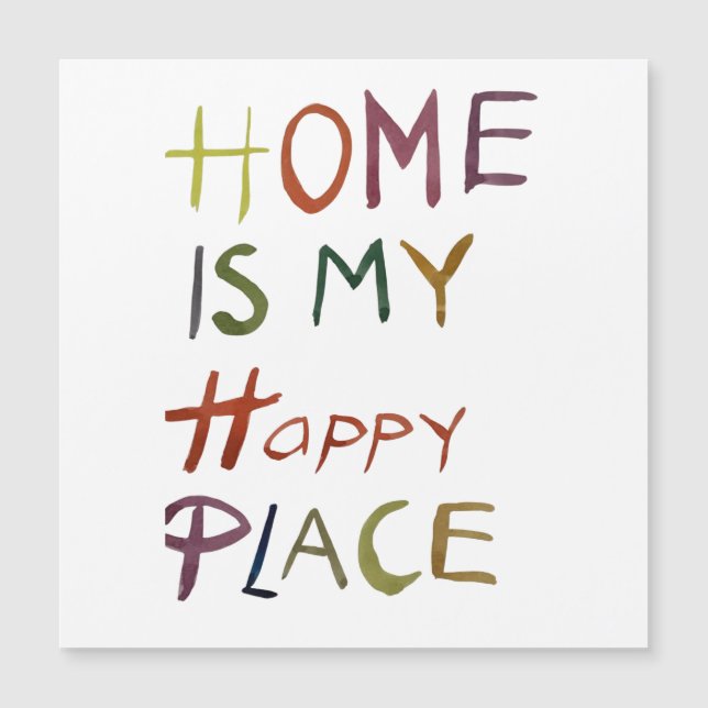 The Happy Introvert “Home Is My Happy Place” Magnetkarte (Vorderseite)
