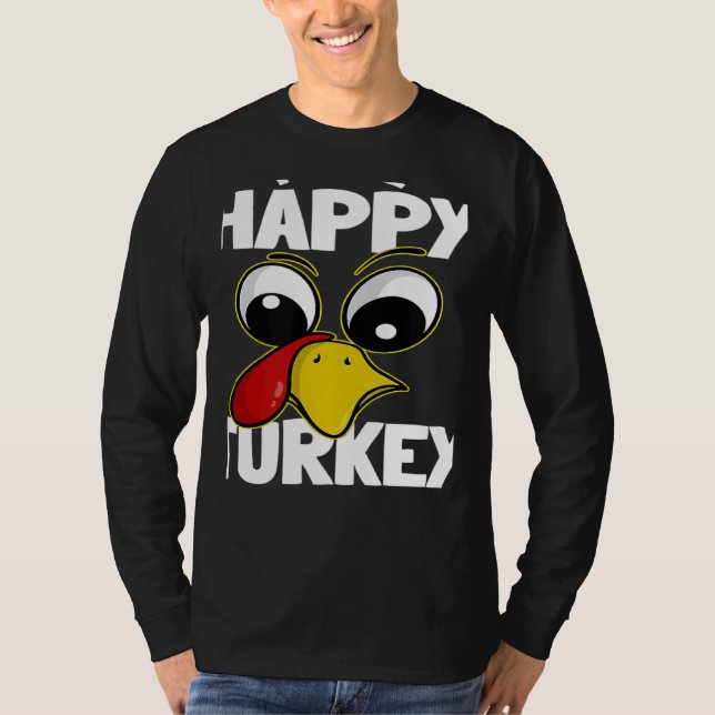 The Happy Turkey Family Group Matching Thanksgivin T-Shirt (Vorderseite)