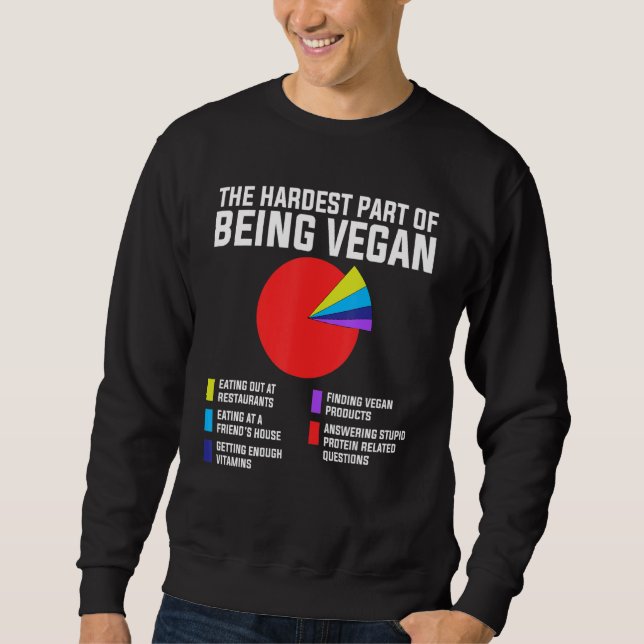 The Hardest Part of Being Vegan Plant Based Diet V Sweatshirt (Vorderseite)