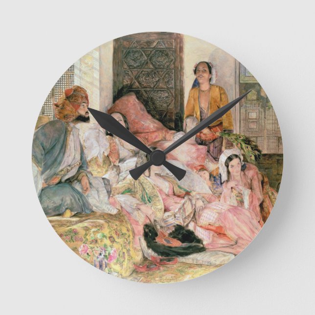 The Harem, c.1850 Runde Wanduhr (Vorderseite)