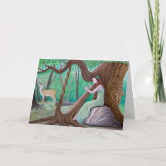 „The Harpist and the Tree“ Greeting Card Karte