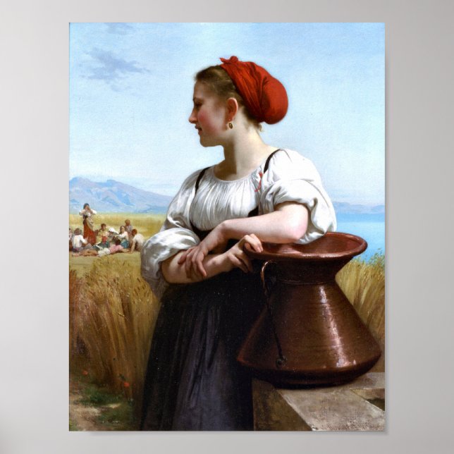 The Harvester 1868 William Adolphe Bouguereau Poster (Vorne)