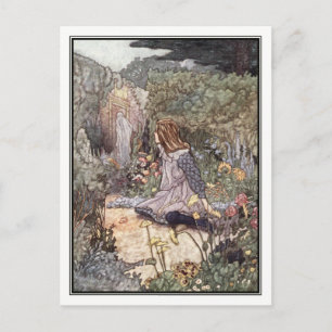 The Haunted Garden by Charles Robinson Postkarte