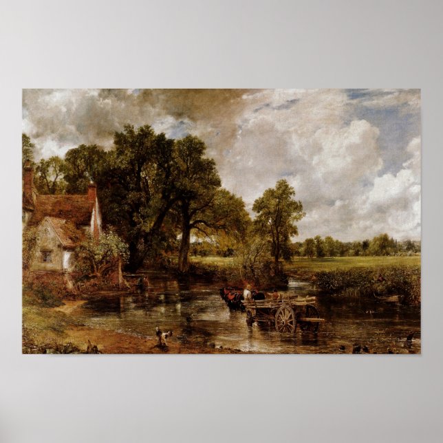 The Hay Wain by Constable John (Beste Qualität) Poster (Vorne)