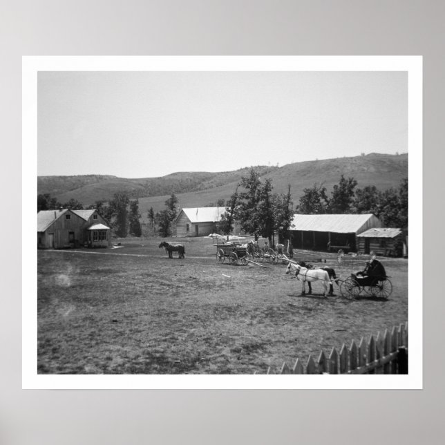 The Haylie Ranch, Crook Landkreis, Wyoming, c.1890 Poster (Vorne)