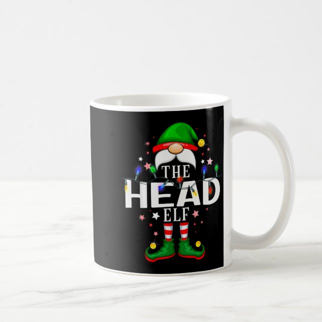 The Head Elf Christmas Family Pajama Party  Kaffeetasse (Rechts)