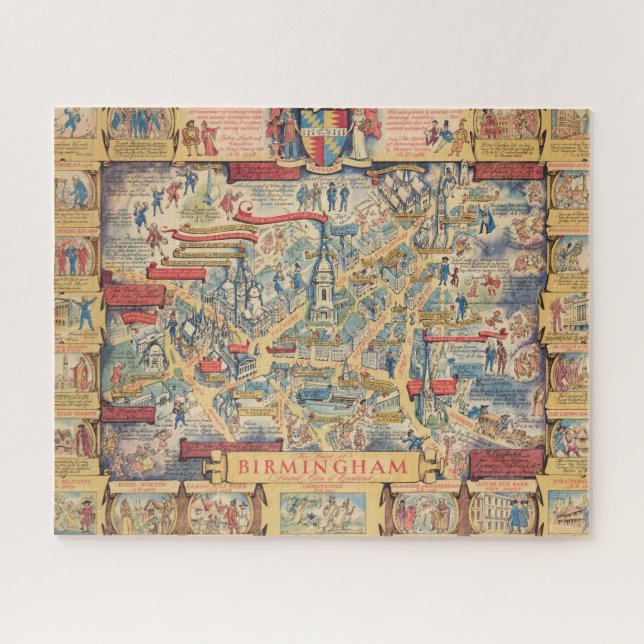 The Heart of Birmingham, England Map Puzzle (Horizontal)