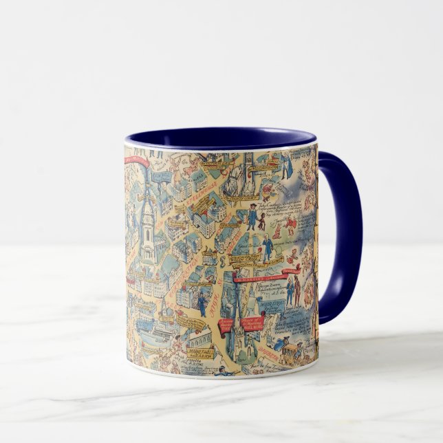 The Heart of Birmingham, England Map Tasse (VorderseiteRechts)
