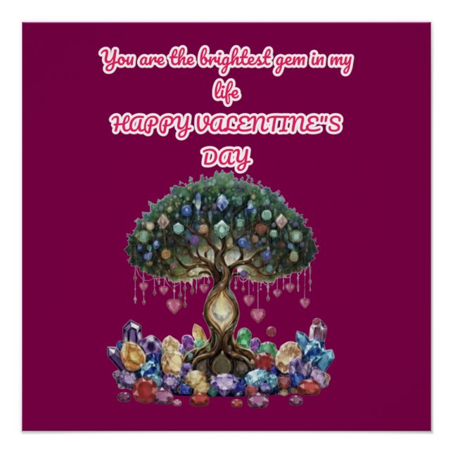 The Heart of the Gem Tree: A Romantic Valentine's  Poster (Vorderseite)